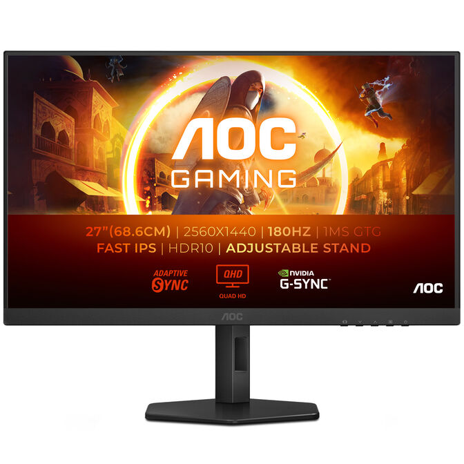 AOC Gaming Q27G4XF, 27 inch Gaming Monitor, 180Hz, QHD, Fast-IPS, Adaptive Sync image number 0