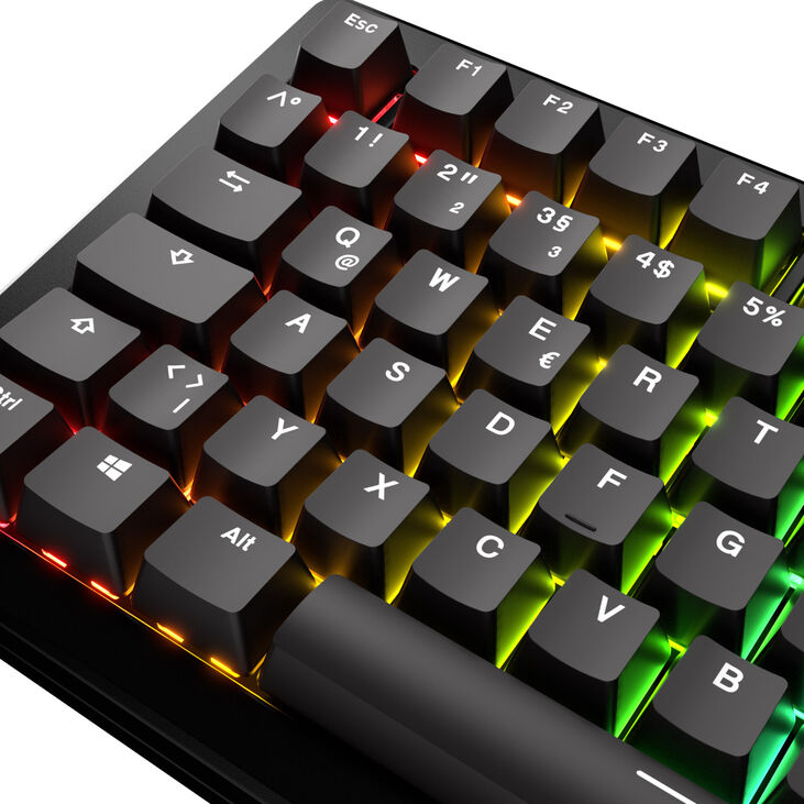 Glorious GPBT Basics Keycaps, ISO Layout (DE), PBT, Doubleshot - Classic Black image number 3