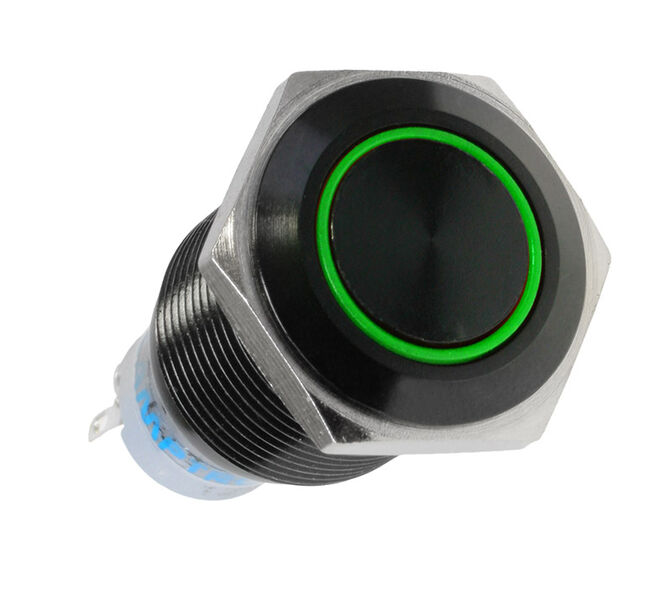 Lamptron Vandalismusschalter 19mm - Blackline - green image number 0