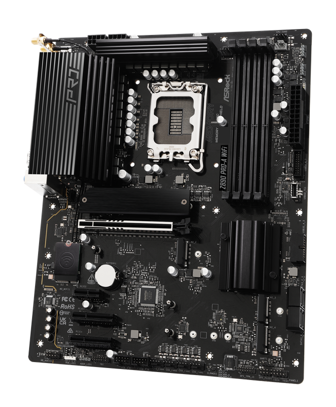 ASRock Z890 Pro-A WiFi, Intel Z890 motherboard, Socket LGA 1851, Intel Z890, ATX, DDR5 image number 2