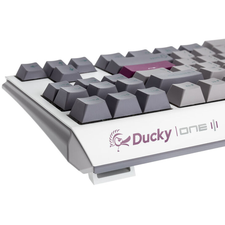 Ducky One 3 Mist Grey TKL Gaming Keyboard, RGB LED - MX-Ergo-Clear (US) image number 6