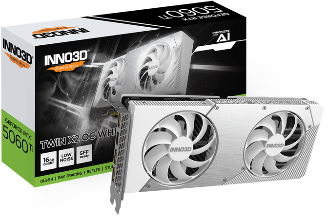 INNO3D GEFORCE RTX 5060 Ti Twin X2 OC White, 16384 MB GDDR7 image number 0