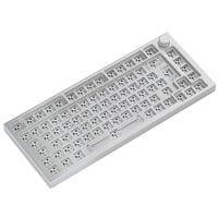 Glorious GMMK Pro White Ice 75% TKL Keyboard - Barebone, ISO Layout, Silver