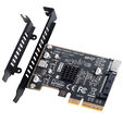 Graugear G-PCI-E-20G USB 3.2 Gen2x2 Internal Expansion Card, Type-E Key A, PCIe Gen4, 20 Gbit/s - Black image number null