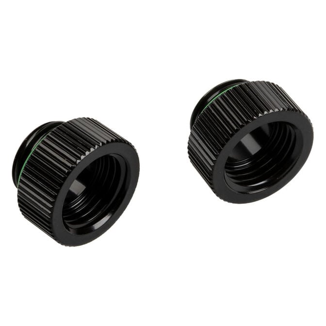 Bitspower Touchaqua Adapter straight G1/4 inch female to G1/4 inch male - 2 pack, black image number 0