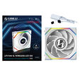 Lian Li UNI FAN SL Wireless LCD L&uuml;fter, ARGB, PWM - Reverse Blade, 120 mm, wei&szlig; image number null