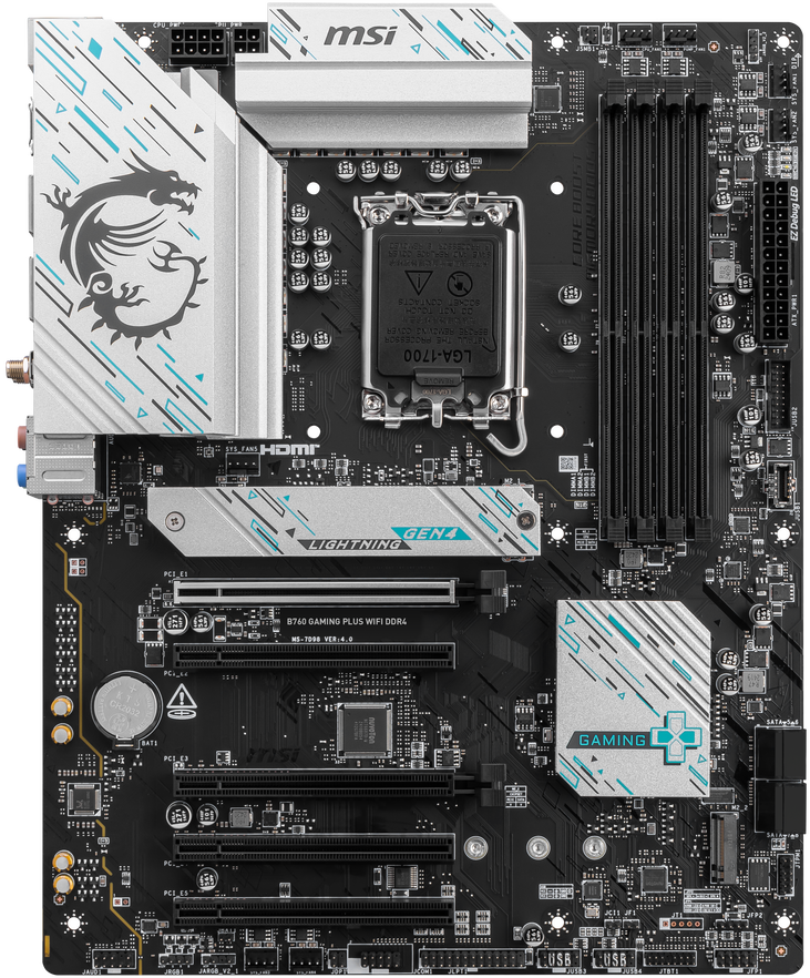 MSI B760 Gaming Plus WiFi, Intel B760 Mainboard -   Sockel 1700, DDR4 image number 1
