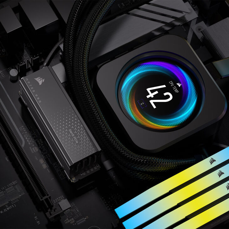 Corsair MP700 Pro NVMe SSD, PCIe 5.0 M.2 Type 2280 - 1 TB with heatsink image number 8