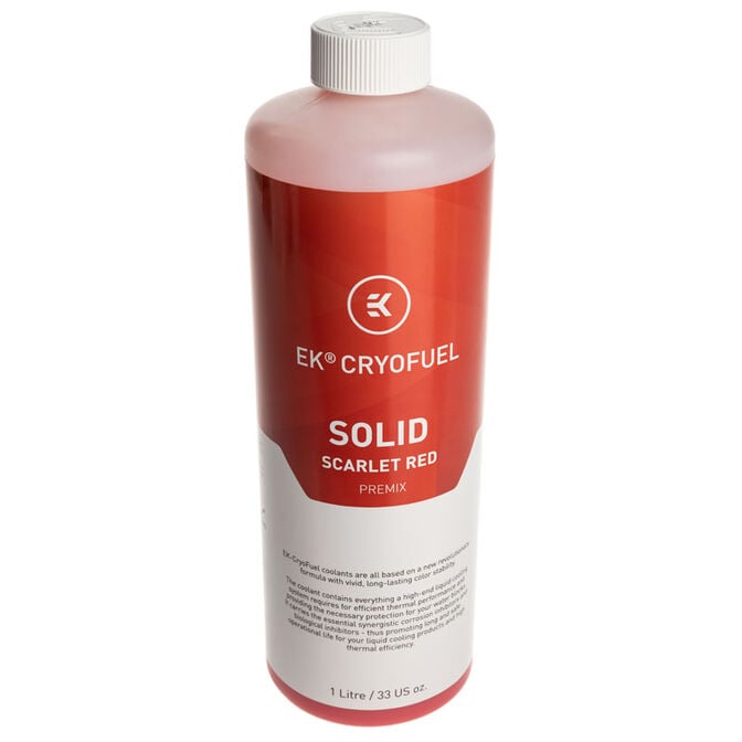EK Water Blocks EK-CryoFuel Solid Premix, Scarlet Red - 1000ml image number 0
