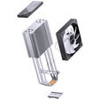 Jonsbo CA40 CPU Cooler PWM, RGB - black image number null