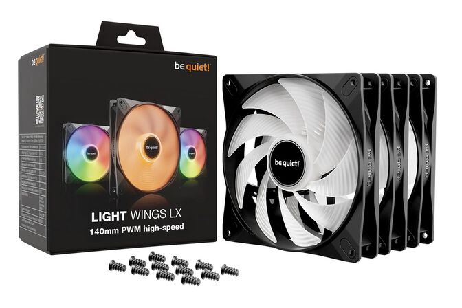 be quiet! Light Wings LX ARGB PWM High Speed L&uuml;fter, Triple Pack - 140mm, schwarz image number 4