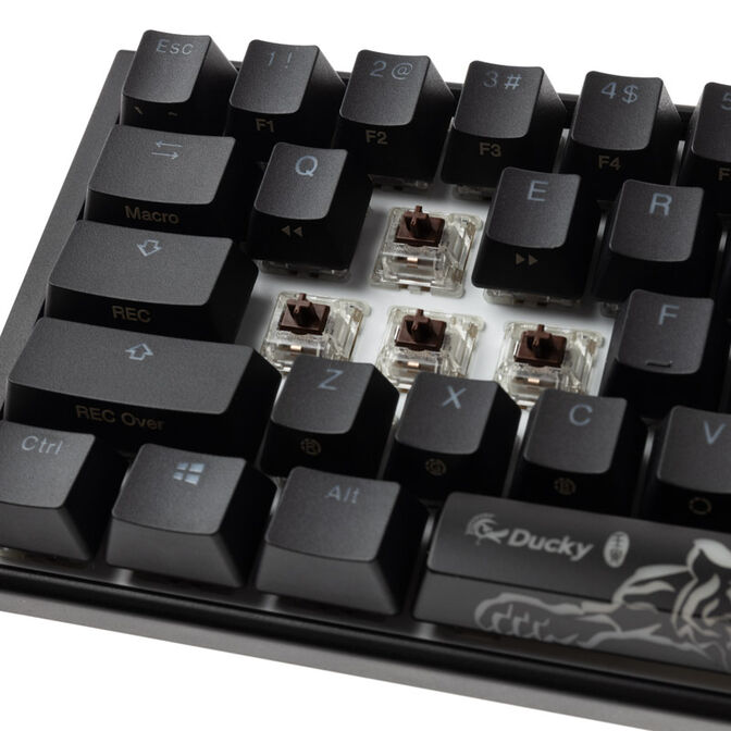 Ducky One 3 Classic Black/White SF Gaming Tastatur, RGB LED - MX-Brown (US) image number 4
