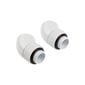 Corsair Hydro X Series Adapter 45 Degree G1/4 inch Male to G1/4 inch Female - 2 Pack, Rotatable, White