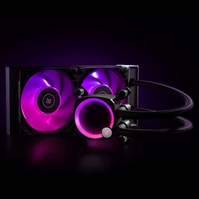 EK Water Blocks EK-Nucleus AIO CR240 Lux D-RGB AIO Cooler - 240 mm, black image number 1