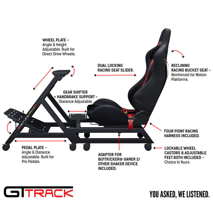 Next Level Racing GTtrack Simulator Cockpit image number 5