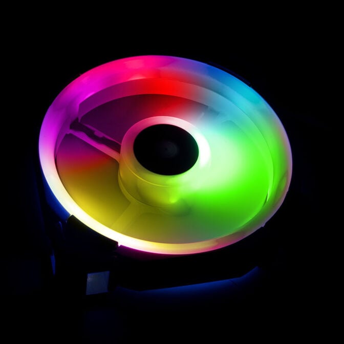 Corsair LL120 RGB Dual Light Loop PWM Fan, 3-Pack including Controller - 120mm white image number 4