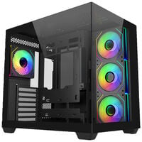 Cooler Master Elite 681 PC-Geh&auml;use, Midi-Tower, ATX, Tempered Glass, RGB - inklusive 4x 120mm-ARGB-L&uuml;fter, schwarz