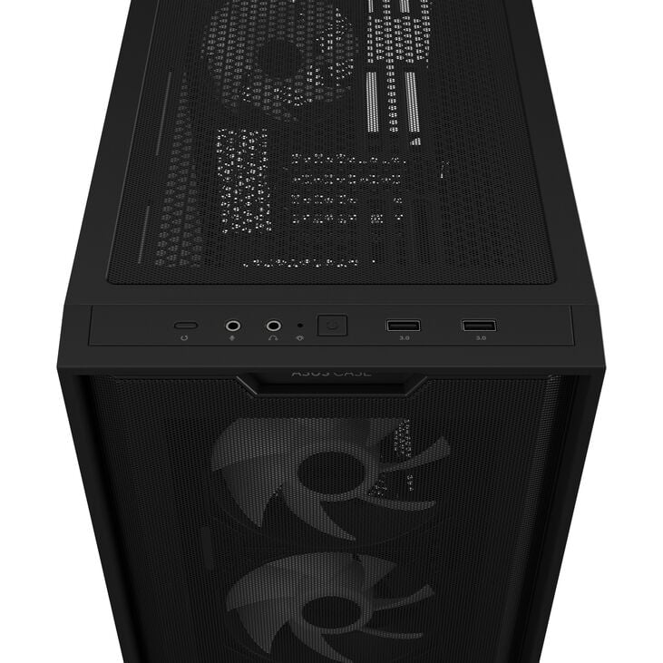 ASUS A21 PLUS ARGB Micro-ATX Gehäuse, Tempered Glass - schwarz image number 4