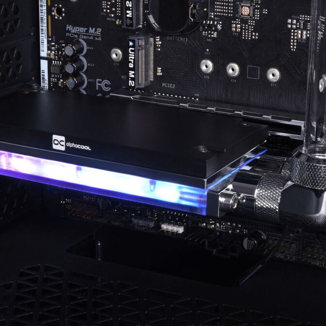 Alphacool Core M.2 NVMe PCIe 5.0 Liquid Cooler, ARGB - black image number 5