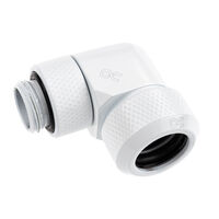 Eiszapfen Anschluss 90 Grad G1/4 Zoll AG auf 13mm AD Hardtube - drehbar, - Wei&szlig;