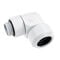 Icicle Fitting 90 Degree G1/4 Inch Female Thread to 13mm OD Hardtube - Rotatable, - White