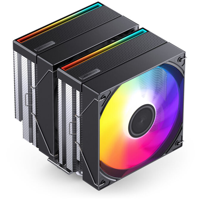 Jonsbo CB80 CPU cooler, dual-tower, 2 x 120mm, PWM, RGB - black image number 0