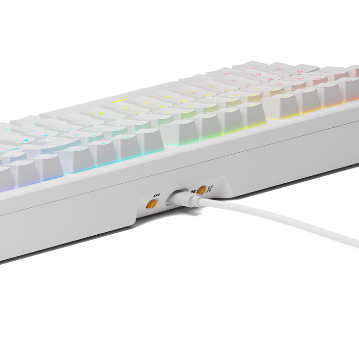 Glorious GMMK 3 HE 100 % Custom Gaming-Tastatur - Pre-Built, ISO (DE), Fox HE Switches, weiß image number 2