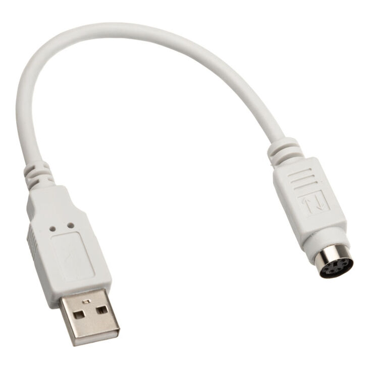 InLine USB Adapter Kabel, USB Stecker A auf PS/2 Buchse - 0,2m image number 0