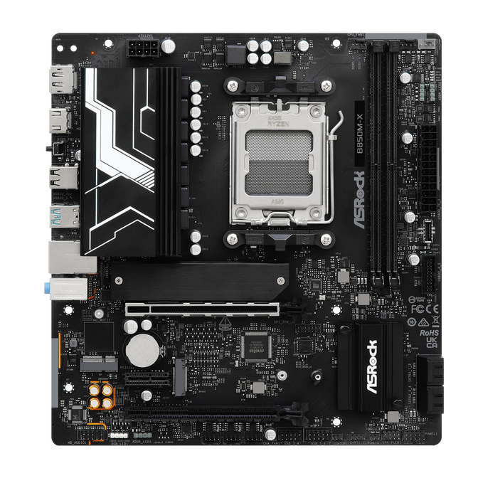 ASROCK B850M-X motherboard, Socket AM5, AMD B850, Micro-ATX, DDR5 image number 3