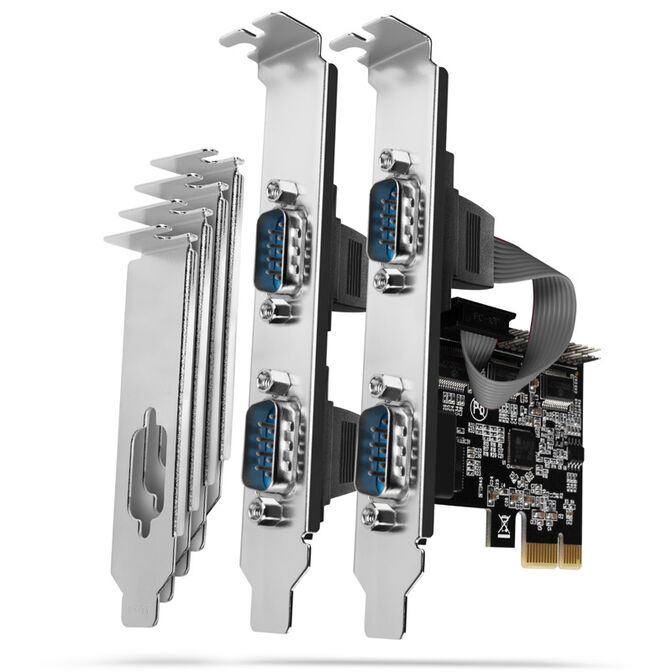 AXAGON PCEA-S4N PCIe-Adapter mit 4x Seriell-Ports - ASIX AX99100 Chipsatz image number 0