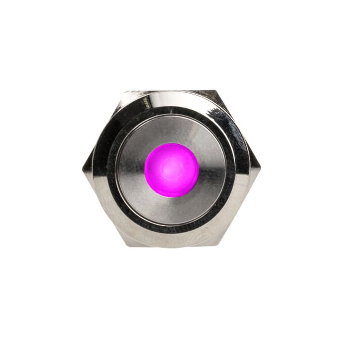 DimasTech Vandalism switch/button 19mm, Silverline Dot - RGB image number 1