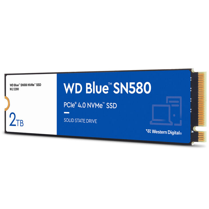 Western Digital WD Blue SN580 NVMe M.2 SSD, PCIe 4.0 M.2 Type 2280 - 2 TB image number 1