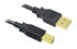 InLine USB 2.0 Kabel, A auf B, vergoldet, schwarz - 2m image number null