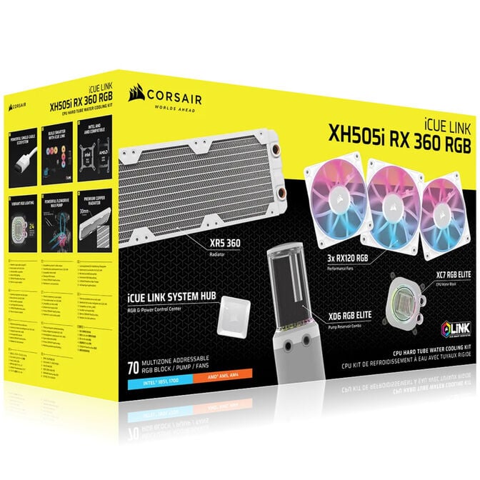 Corsair Hydro X Series iCUE LINK XH505i RGB Komplettwasserk&uuml;hlungsset - wei&szlig; image number 0