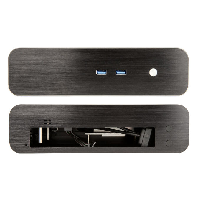 Akasa Euler S Fanless Thin-Mini-ITX Case, OEM - black image number 1