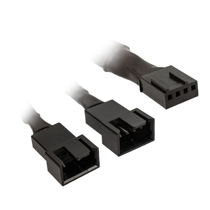 Kolink 1-2 PWM fan splitter cable - 35 cm, braided, black image number 0