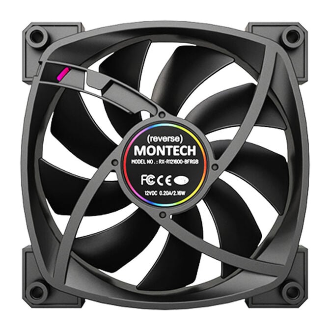 Montech RX120 PWM ARGB Reverse L&uuml;fter - 120mm, schwarz image number 5