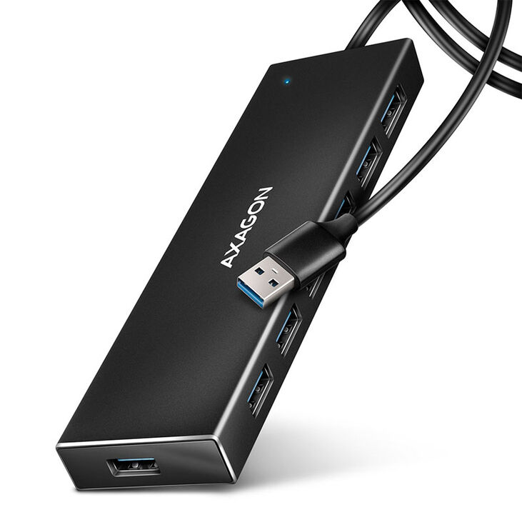 AXAGON HUE-F7A USB Hub, 7x USB 3.2 Gen 1, external power supply - 1m image number 0