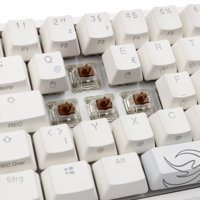 Ducky One 2 Pro Mini White Edition Gaming Keyboard, RGB LED - Cherry Brown image number 7