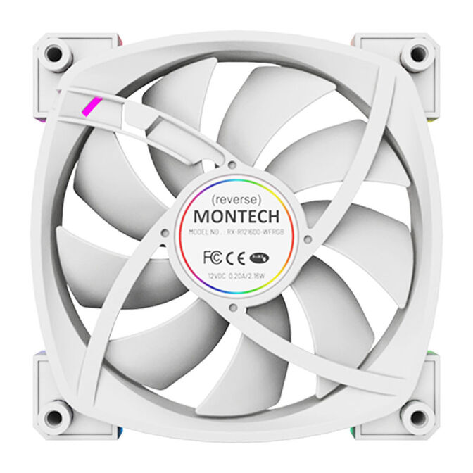 Montech RX120 PWM ARGB Reverse Fan - 120mm, white image number 5