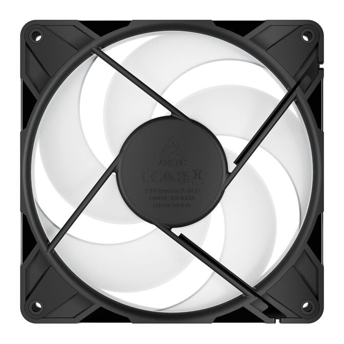 ARCTIC P14 Pro Reverse A-RGB PWM Fan - 140mm, black, pack of 3 image number 6
