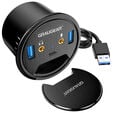 Graugear Tisch-HUB, USB 3.0 2x Type-A / 1x Type-C, Audioanschluss, 60 mm image number null
