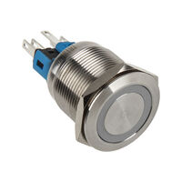 DimasTech Vandalism switch/button 22mm - Silverline - orange