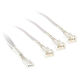 Kolink 1-3 PWM Fan Splitter Cable - 35cm, braided, white