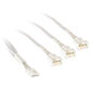 Kolink 1-3 PWM Fan Splitter Cable - 35cm, braided, white