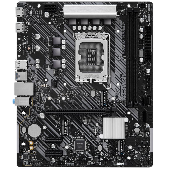 ASRock B760M-H2/M.2 motherboard, socket 1700, Intel B760, mATX, DDR5 image number 2