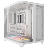 Corsair AIR 5400 LX-R LINK PC-Geh&auml;use, Midi Tower, Tempered Glass, RGB - 3x 120-mm-L&uuml;fter inklusive, wei&szlig;