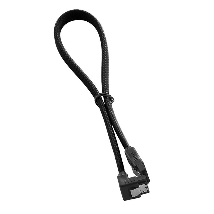 CableMod ModMesh Right Angle SATA 3 Cable 30cm - black image number 1
