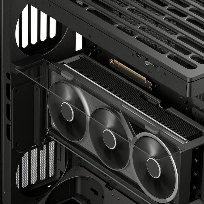 HAVN HS 360 VGPU PC-Geh&auml;use, Midi-Tower, vertikale GPU-Halterung - schwarz image number 10