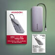 AXAGON HMC-6GM2 Multiport-Hub, USB-C 3.1, M.2-NVMe/SATA, HDMI, Gbit-LAN, 1x USB-A, 1x USB-C, CR image number null
